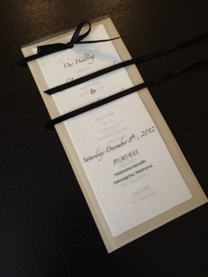 [WEDDING] TULLE WEDDING PROGRAMS