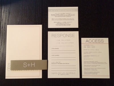 [WEDDING] S+H LOGO WEDDING INVITATIONS