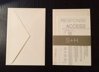 [WEDDING] S+H LOGO WEDDING INVITATIONS