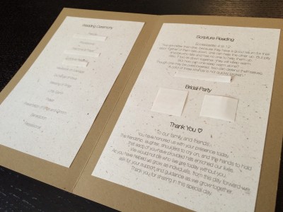 [WEDDING] NATURAL BI-FOLD WEDDING PROGRAM