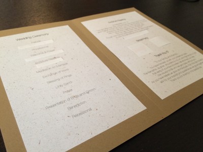 [WEDDING] NATURAL BI-FOLD WEDDING PROGRAM