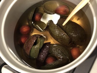 [AVOCADO DYE] SIMMERING